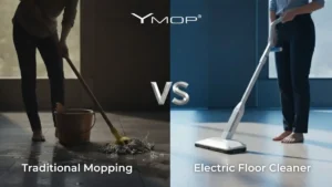 Electric floor cleaner for fast, efficient cleaning on hard floors